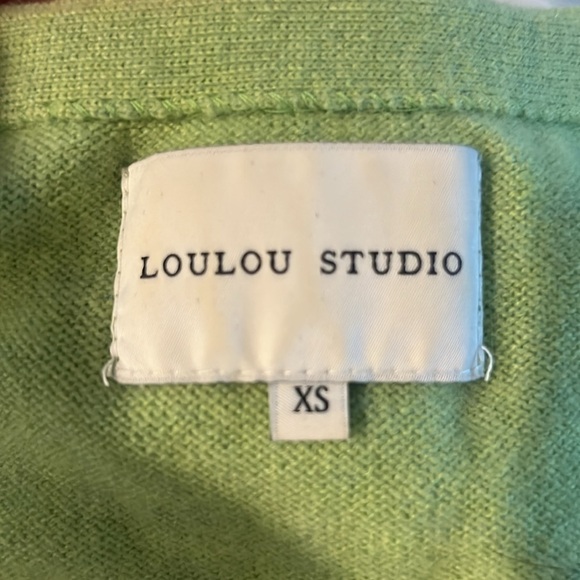 Loulou Studio Cupo Cashmere Green Cardigan - Picture 8 of 10